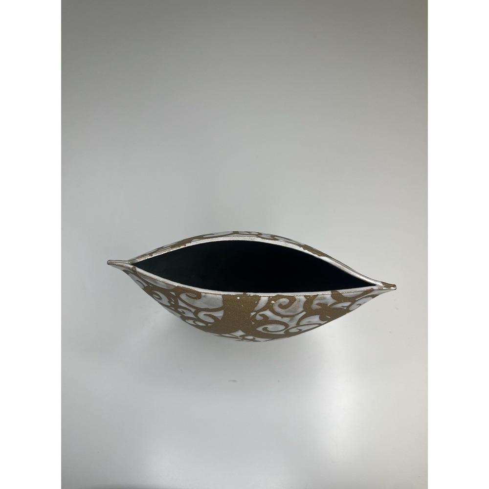 Liz Kinder Pinch Vase Philly Post Modern Abstract Studio Art Pottery Swirl Green - Picture 6 of 8